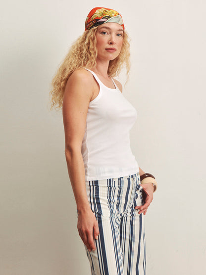 SPRINTER RIB TANK WHITE - Sanctuary Clothing