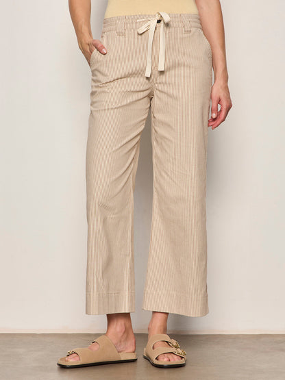LILY CROPPED PANT LIDO STRIPE - Sanctuary Clothing