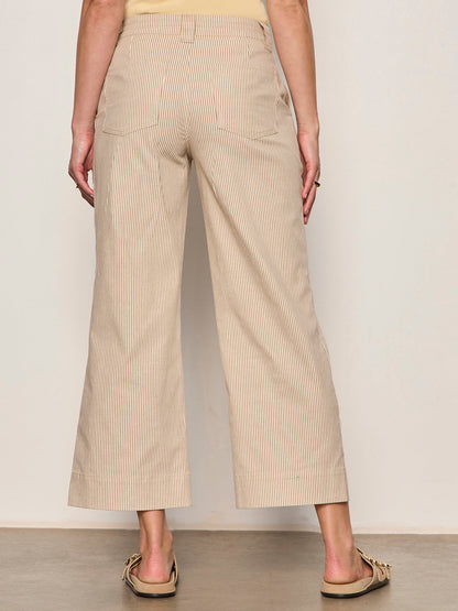 LILY CROPPED PANT LIDO STRIPE - Sanctuary Clothing