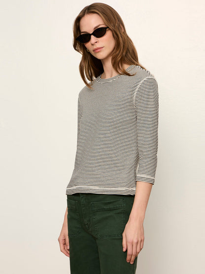3/4 Mode Tee Chalk French Stripe - Sanctuary Clothing