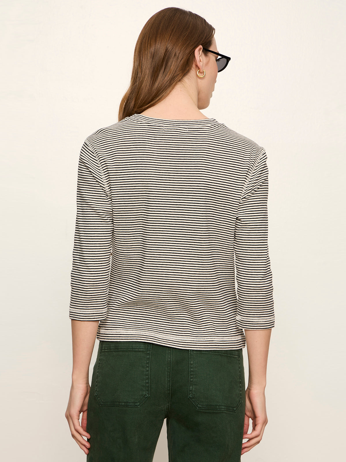3/4 Mode Tee Chalk French Stripe - Sanctuary Clothing