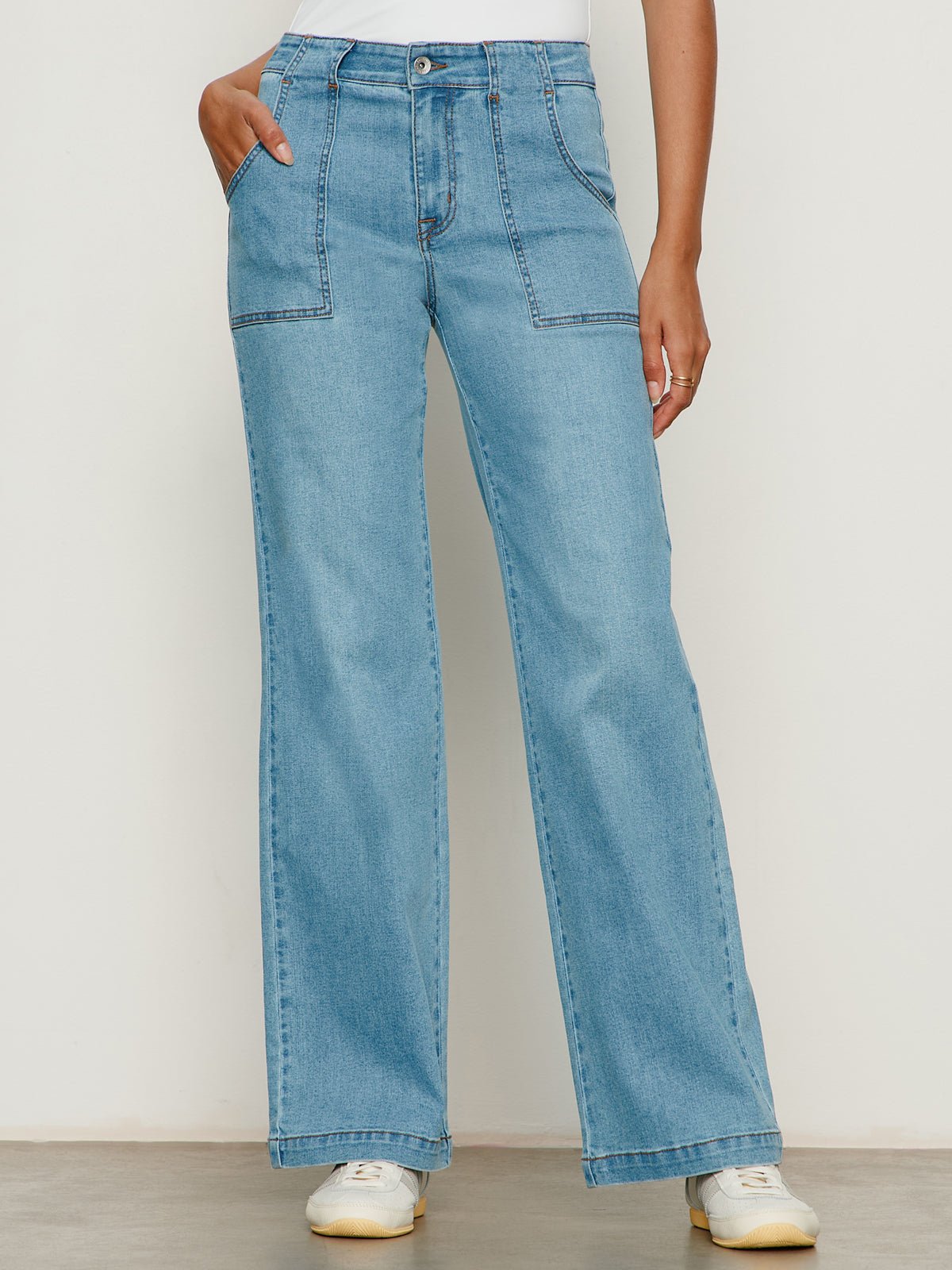 Sculpted Insider Wide Leg Jean Keep Up - Sanctuary Clothing