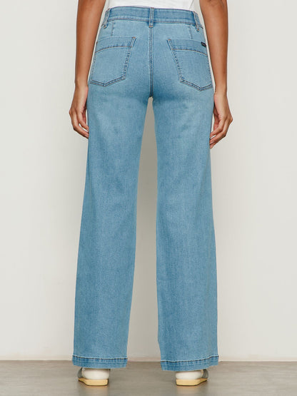Sculpted Insider Wide Leg Jean Keep Up - Sanctuary Clothing