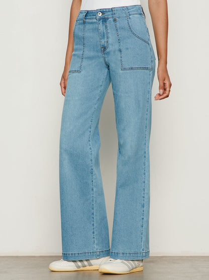 Sculpted Insider Wide Leg Jean Keep Up - Sanctuary Clothing