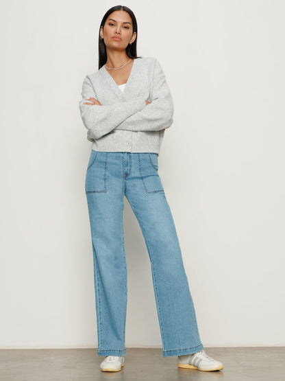Sculpted Insider Wide Leg Jean Keep Up - Sanctuary Clothing