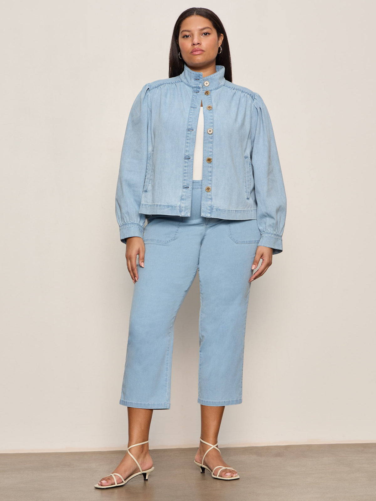 Charlotte Denim Jacket Whisper Extended Sizing - Sanctuary Clothing