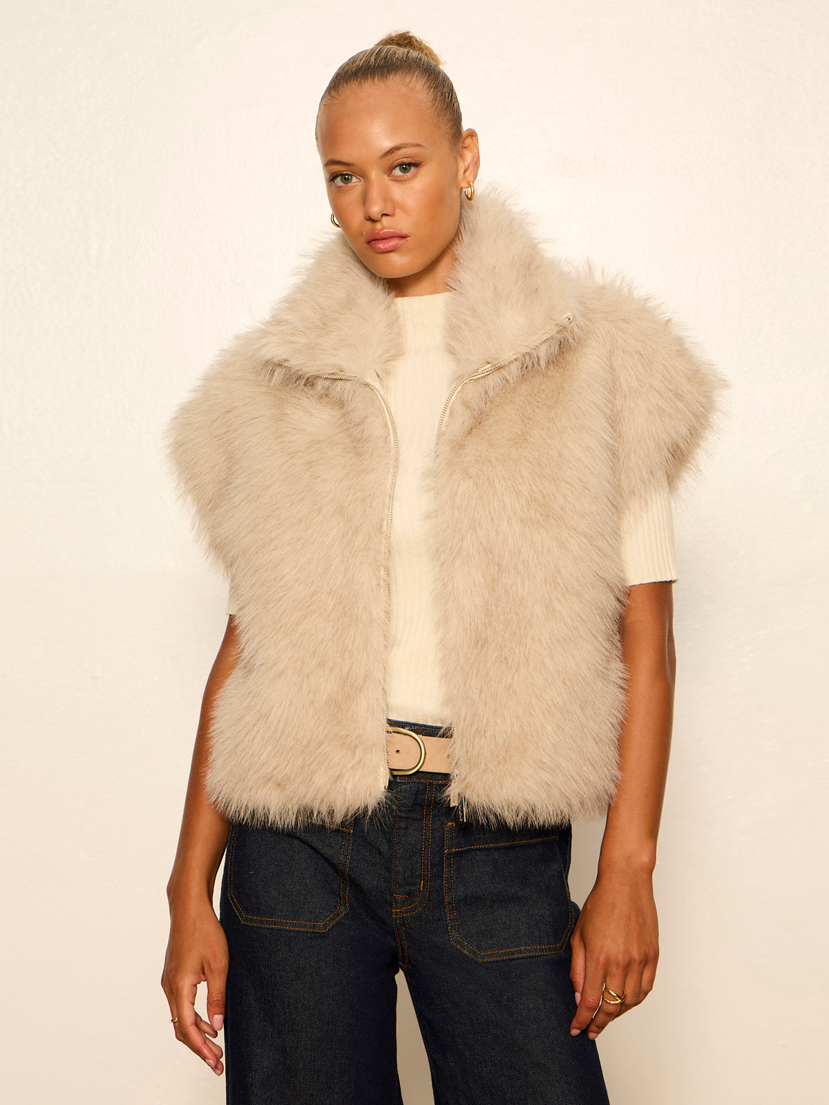 Silky Fur Vest Arctic Hare - Sanctuary Clothing