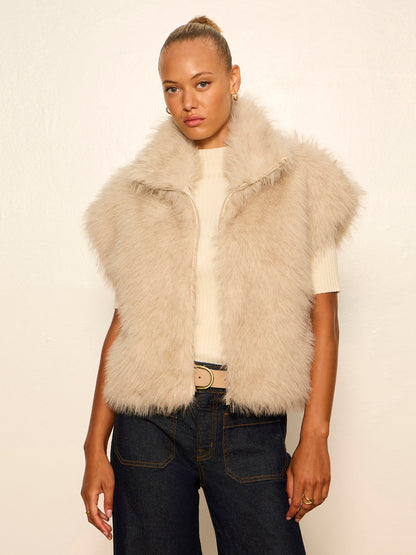 Silky Fur Vest Arctic Hare - Sanctuary Clothing