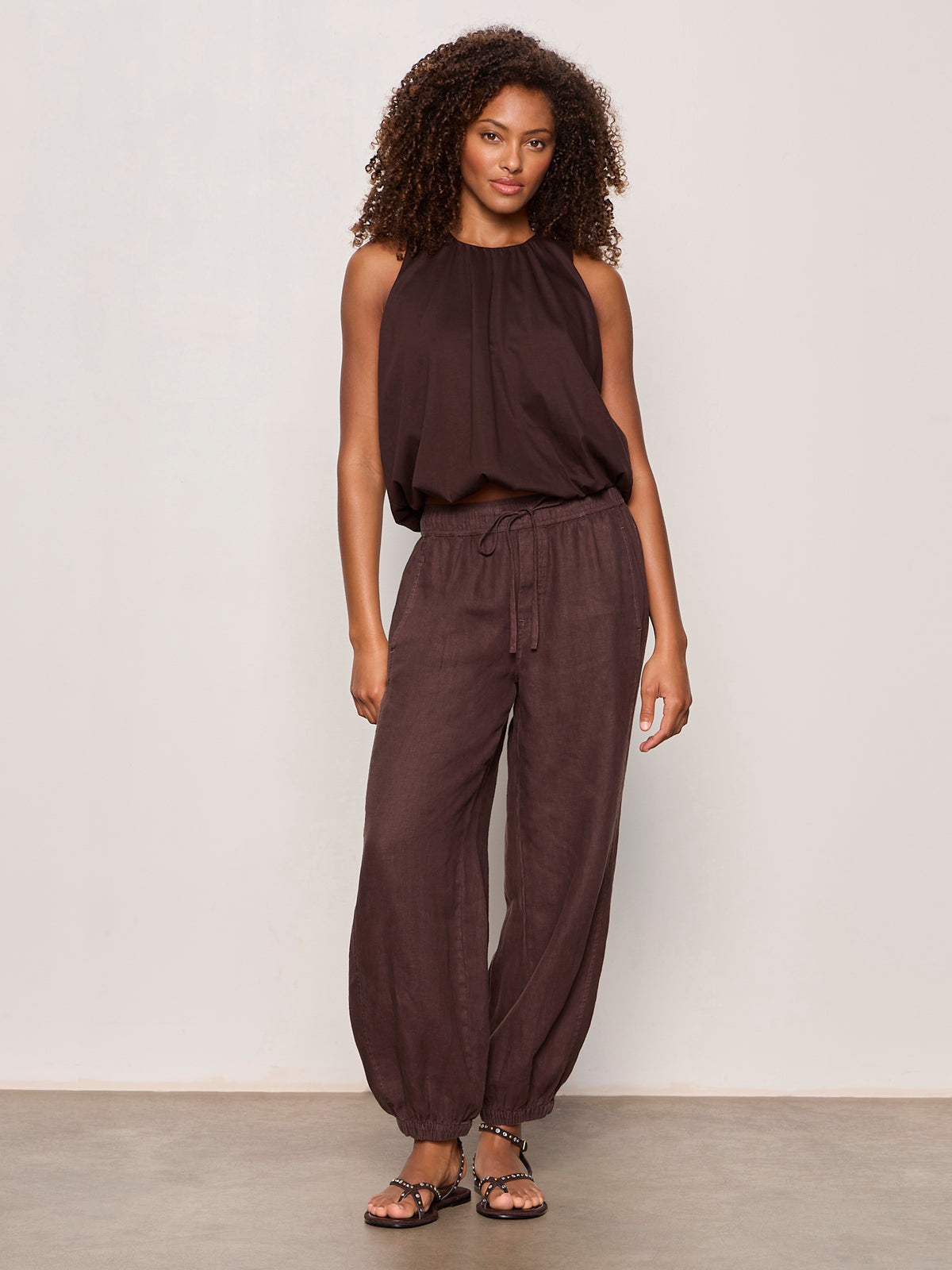 MELODY MICRO LINEN BALLOON RICH SOIL - Sanctuary Clothing
