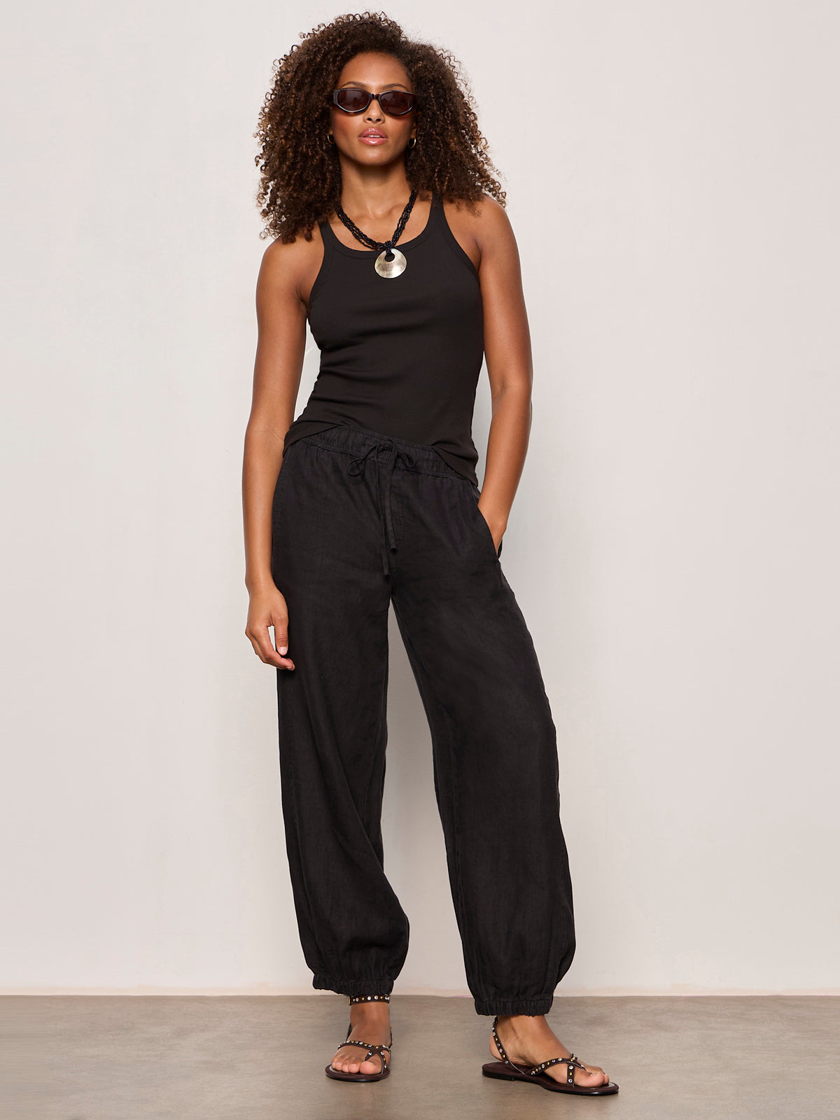 MELODY MICRO LINEN BALLOON BLACK - Sanctuary Clothing