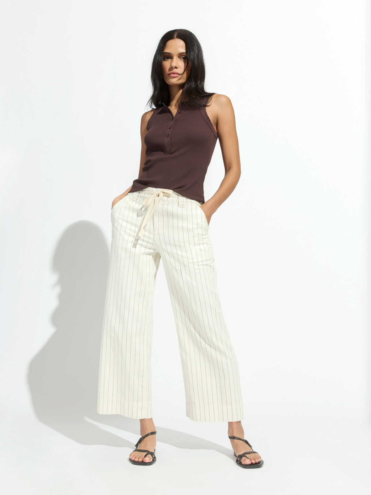 LILY CROPPED PANT SETTING SUN STRIPE - Sanctuary Clothing
