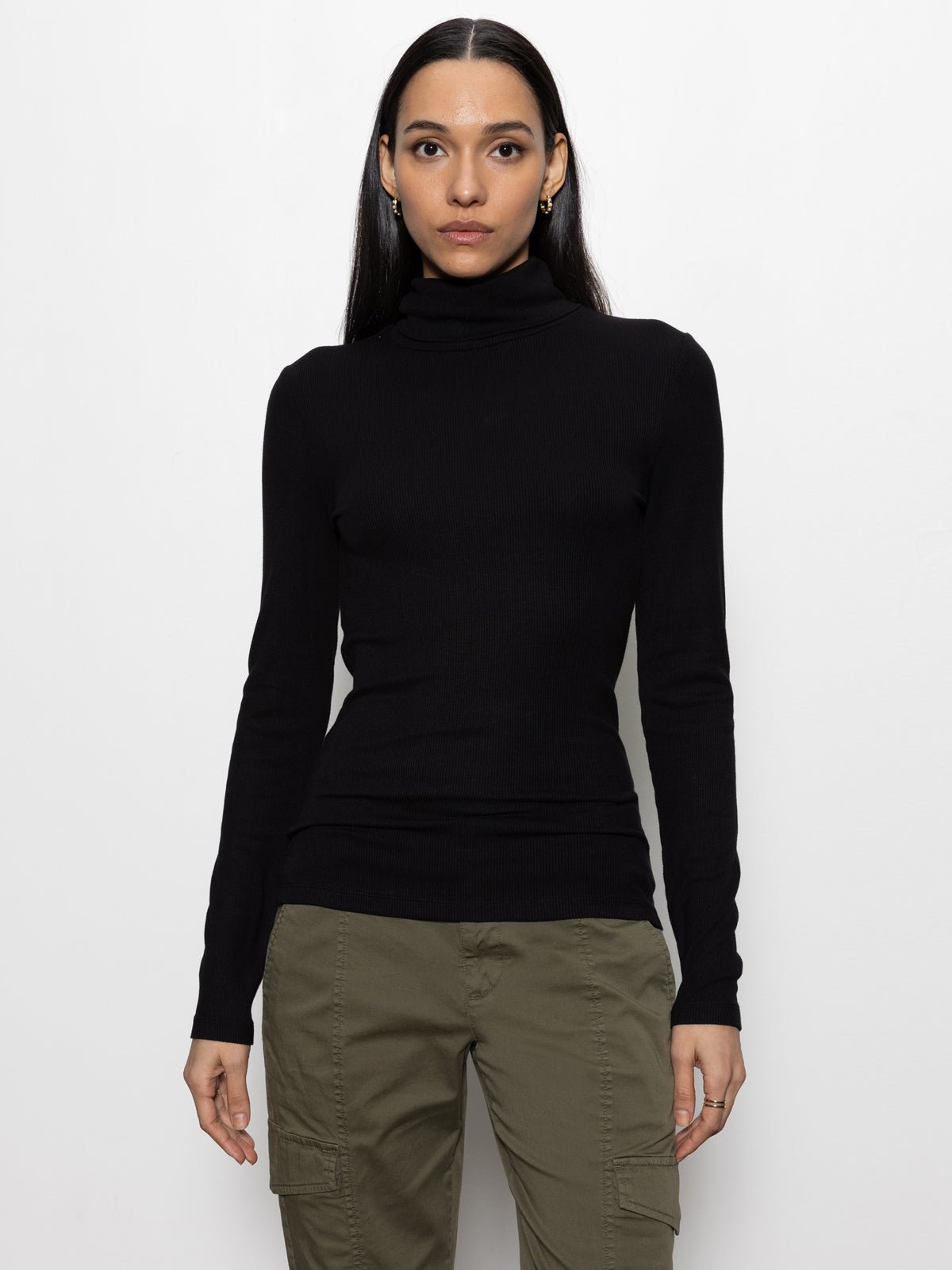 Black Essential Turtleneck Top - Sanctuary Clothing