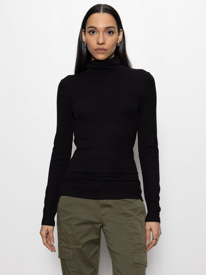 Black Essential Turtleneck Top - Sanctuary Clothing