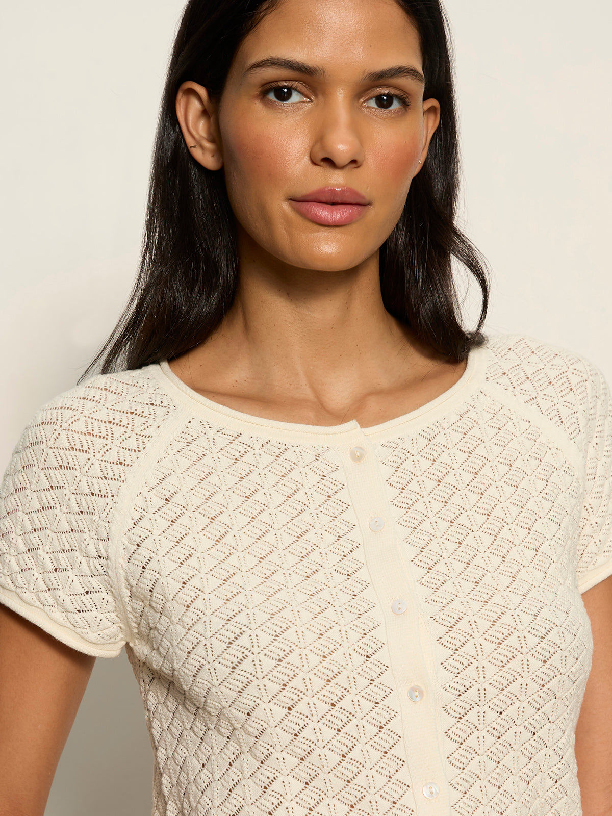 ALL IN POINTELLE BUTTON TOP COLLAGEN - Sanctuary Clothing