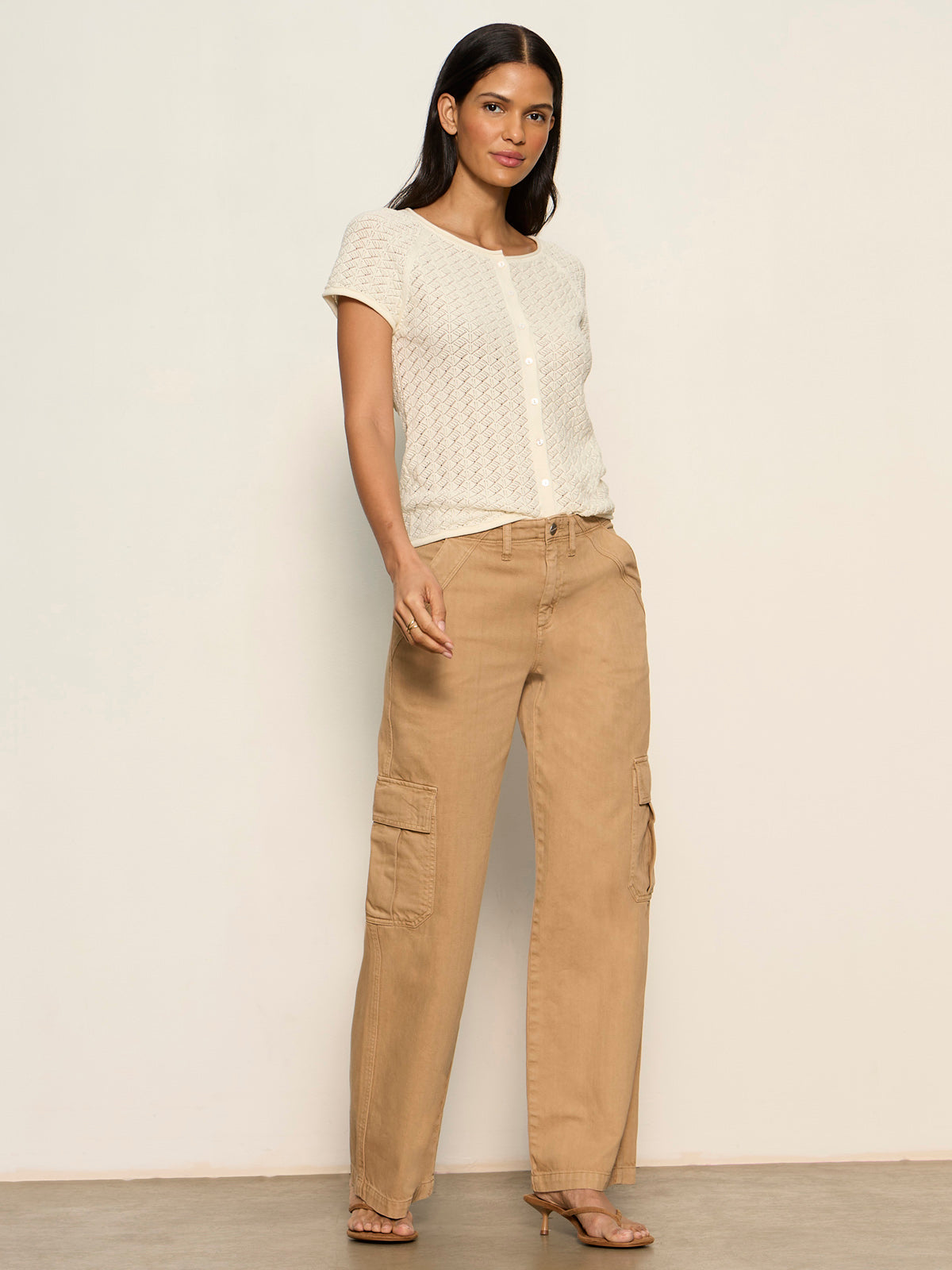 ALL IN POINTELLE BUTTON TOP COLLAGEN - Sanctuary Clothing
