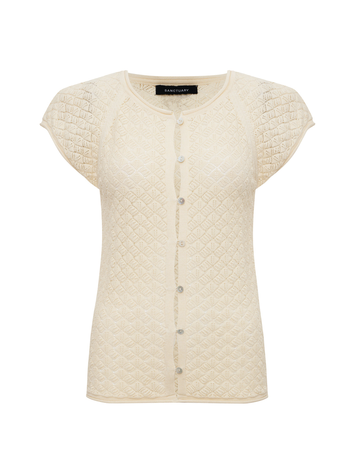 ALL IN POINTELLE BUTTON TOP COLLAGEN - Sanctuary Clothing
