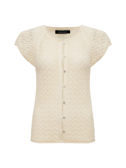 ALL IN POINTELLE BUTTON TOP COLLAGEN - Sanctuary Clothing