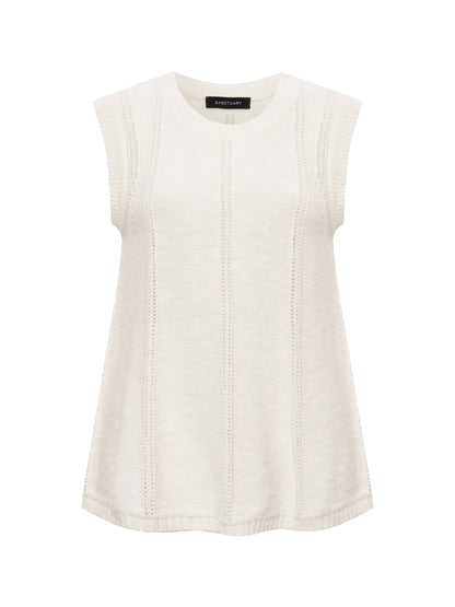 EASY POINTELLE SHELL CHALK - Sanctuary Clothing