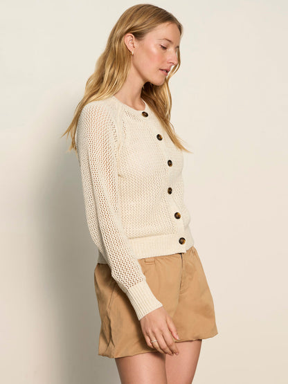 METALLIC OPEN KNIT CARDI COLLAGEN - Sanctuary Clothing