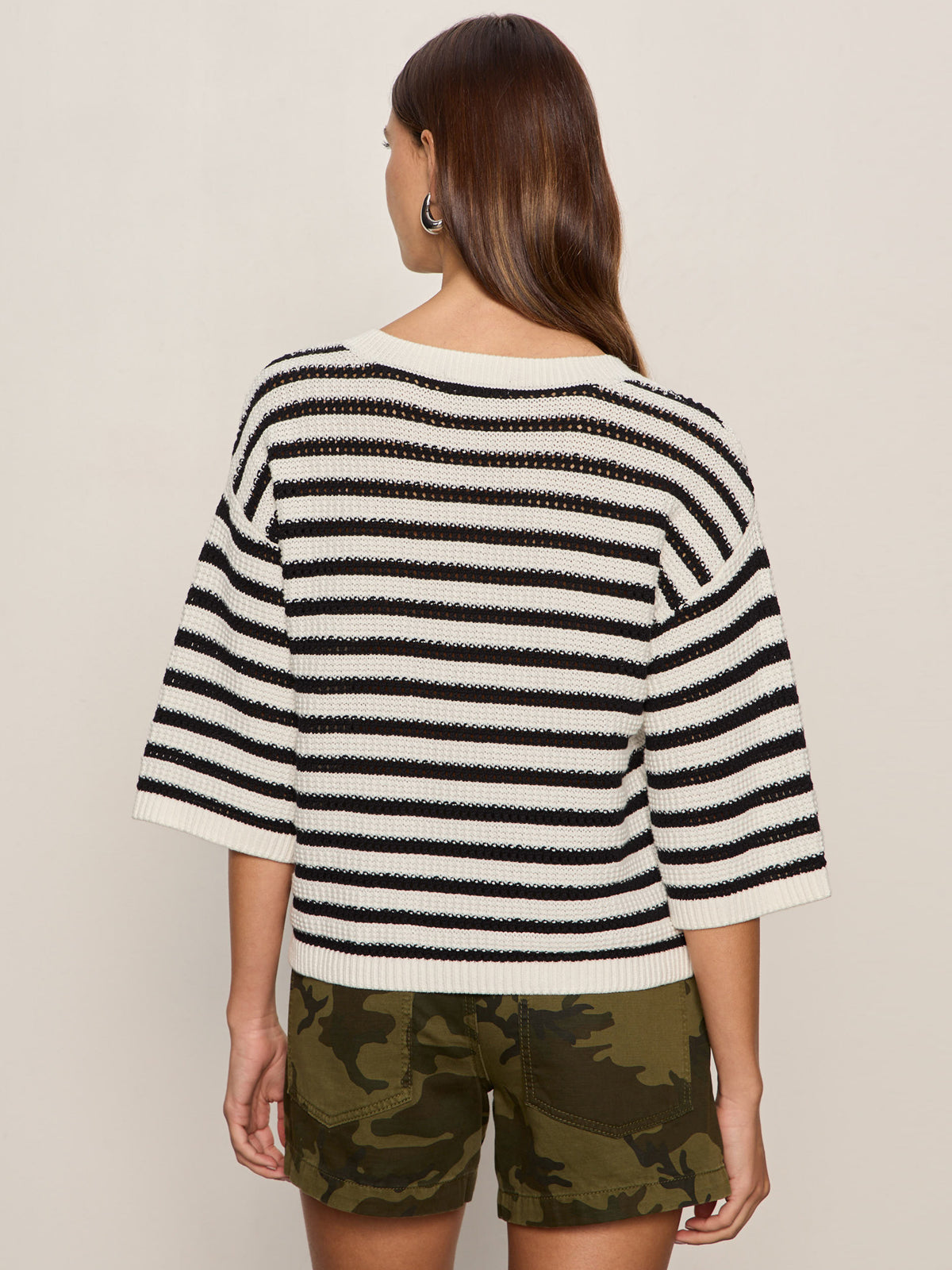 ELLE SWEATER TEE BLACK W/ CHALK - Sanctuary Clothing