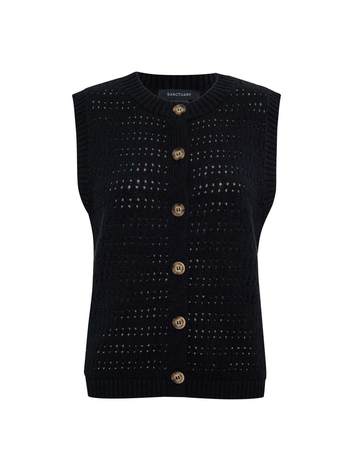 POINTELLE SHELL BLACK - Sanctuary Clothing