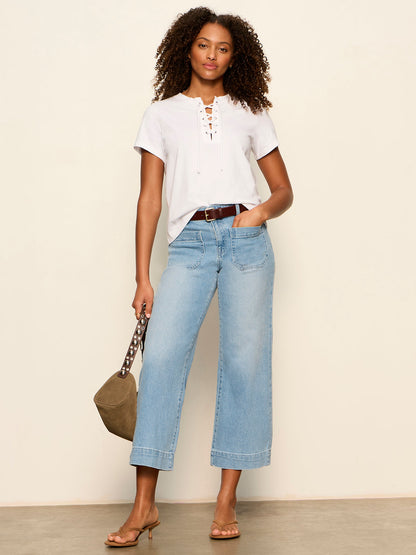 LACE UP TIMELESS TEE WHITE - Sanctuary Clothing