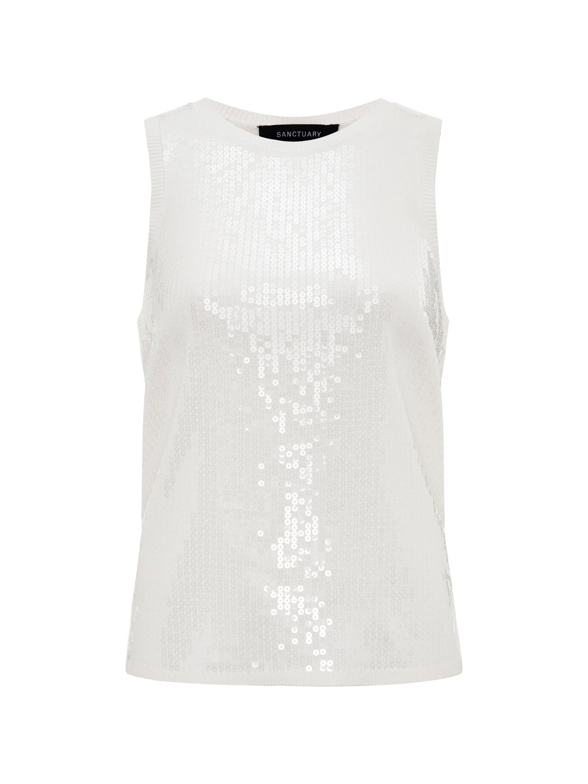 SUMMER SHINE SEQUIN SHELL WHITE - Sanctuary Clothing