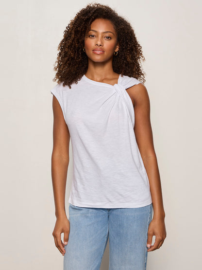 SO TWISTED MUSCLE TEE WHITE - Sanctuary Clothing