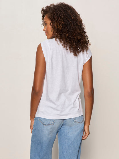 SO TWISTED MUSCLE TEE WHITE - Sanctuary Clothing