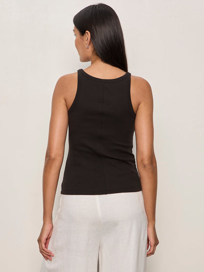 SPRINTER RIB TANK BLACK - Sanctuary Clothing