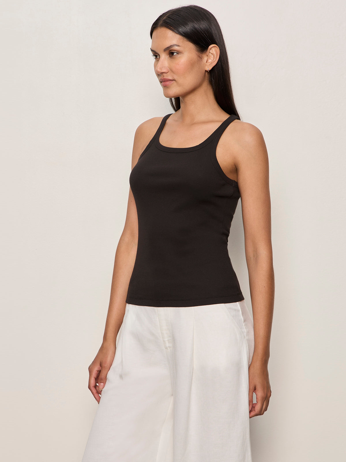 SPRINTER RIB TANK BLACK - Sanctuary Clothing
