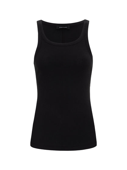 SPRINTER RIB TANK BLACK - Sanctuary Clothing