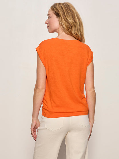 KNOTTED MUSCLE TEE HIBISCUS ORANGE - Sanctuary Clothing
