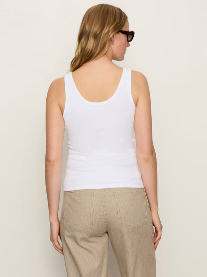 GO-TO LACE UP TANK WHITE - Sanctuary Clothing