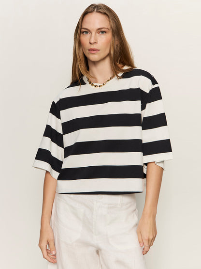 BELLE TEE CHALK AND BLACK - Sanctuary Clothing