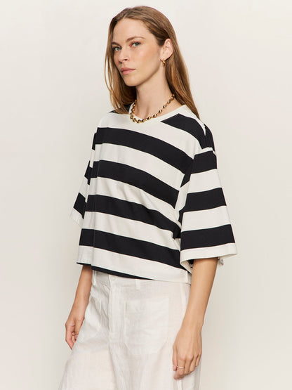 BELLE TEE CHALK AND BLACK - Sanctuary Clothing