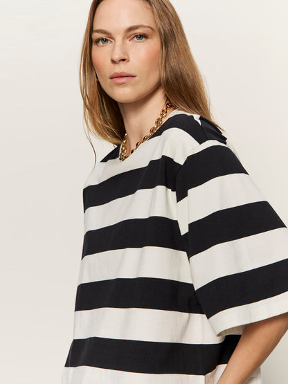 BELLE TEE CHALK AND BLACK - Sanctuary Clothing