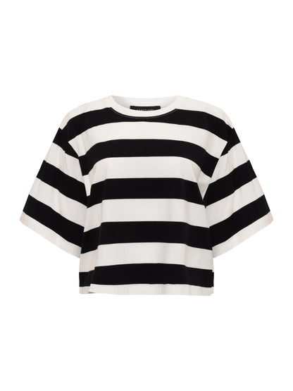 BELLE TEE CHALK AND BLACK - Sanctuary Clothing