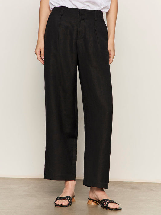 Scout Linen Barrel Pant Black - Sanctuary Clothing