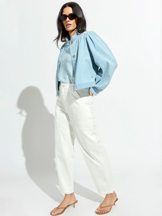 BOYFRIEND UTILITY PANT WHITE - Sanctuary Clothing