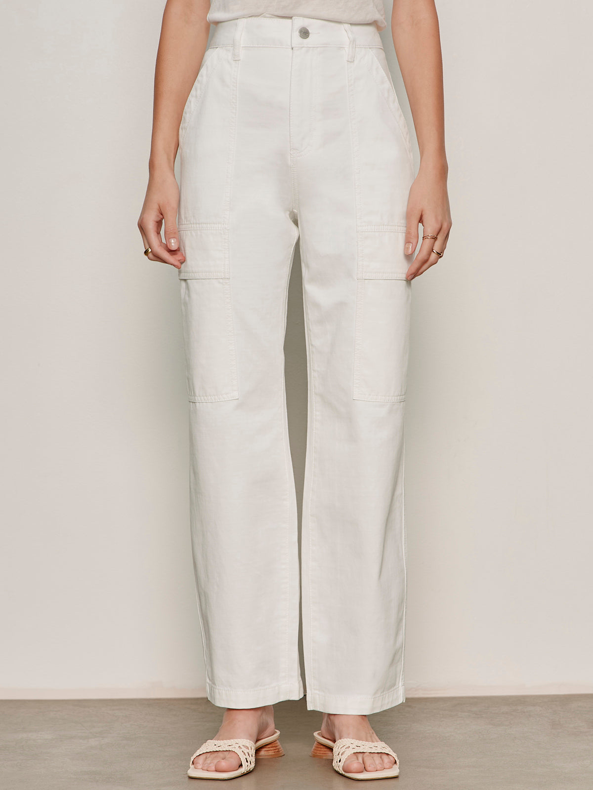 BOYFRIEND UTILITY PANT WHITE - Sanctuary Clothing