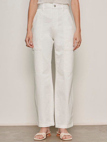BOYFRIEND UTILITY PANT WHITE - Sanctuary Clothing