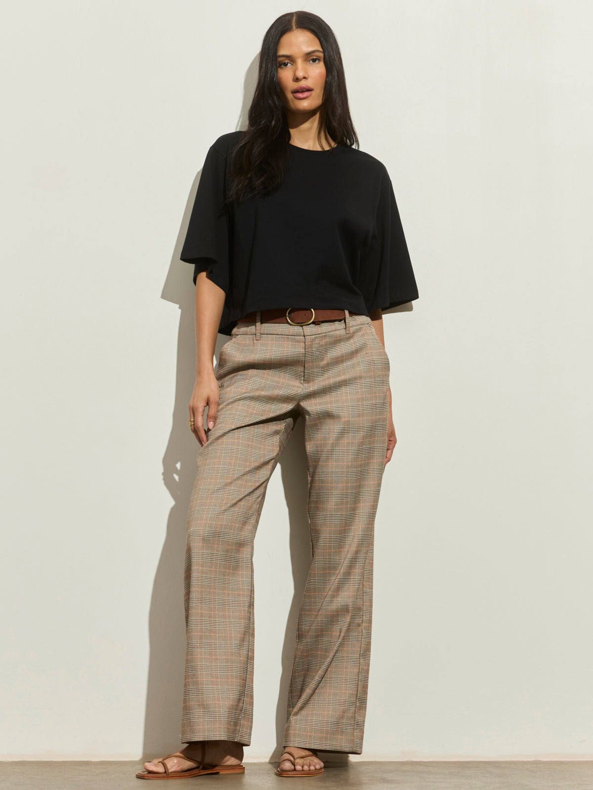 SPOTLIGHT PLAID TROUSER CAVIAR PLAID - Sanctuary Clothing