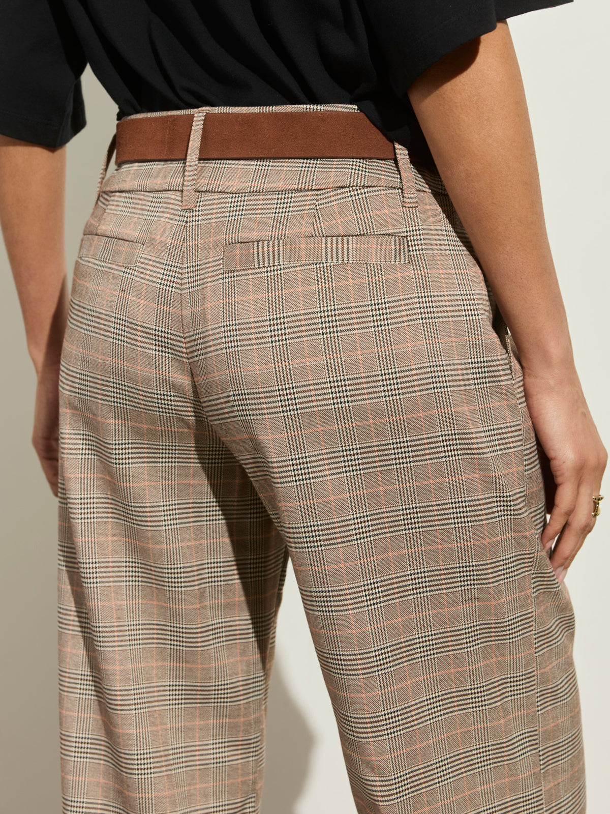 SPOTLIGHT PLAID TROUSER CAVIAR PLAID - Sanctuary Clothing