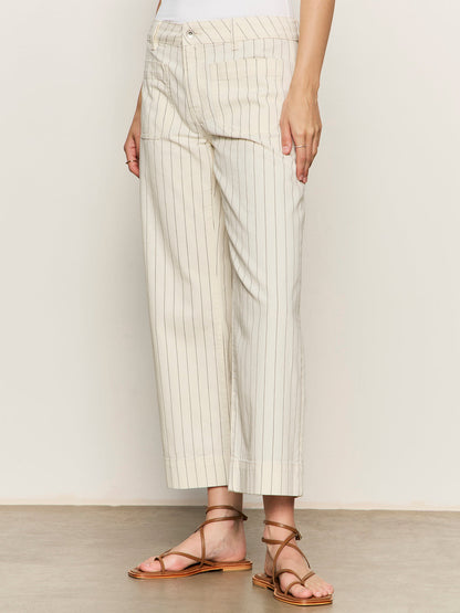 The Marine Jean Bleached White Pinstripe Petite Sizing - Sanctuary Clothing