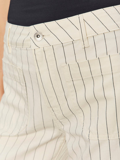 The Marine Jean Bleached White Pinstripe Petite Sizing - Sanctuary Clothing