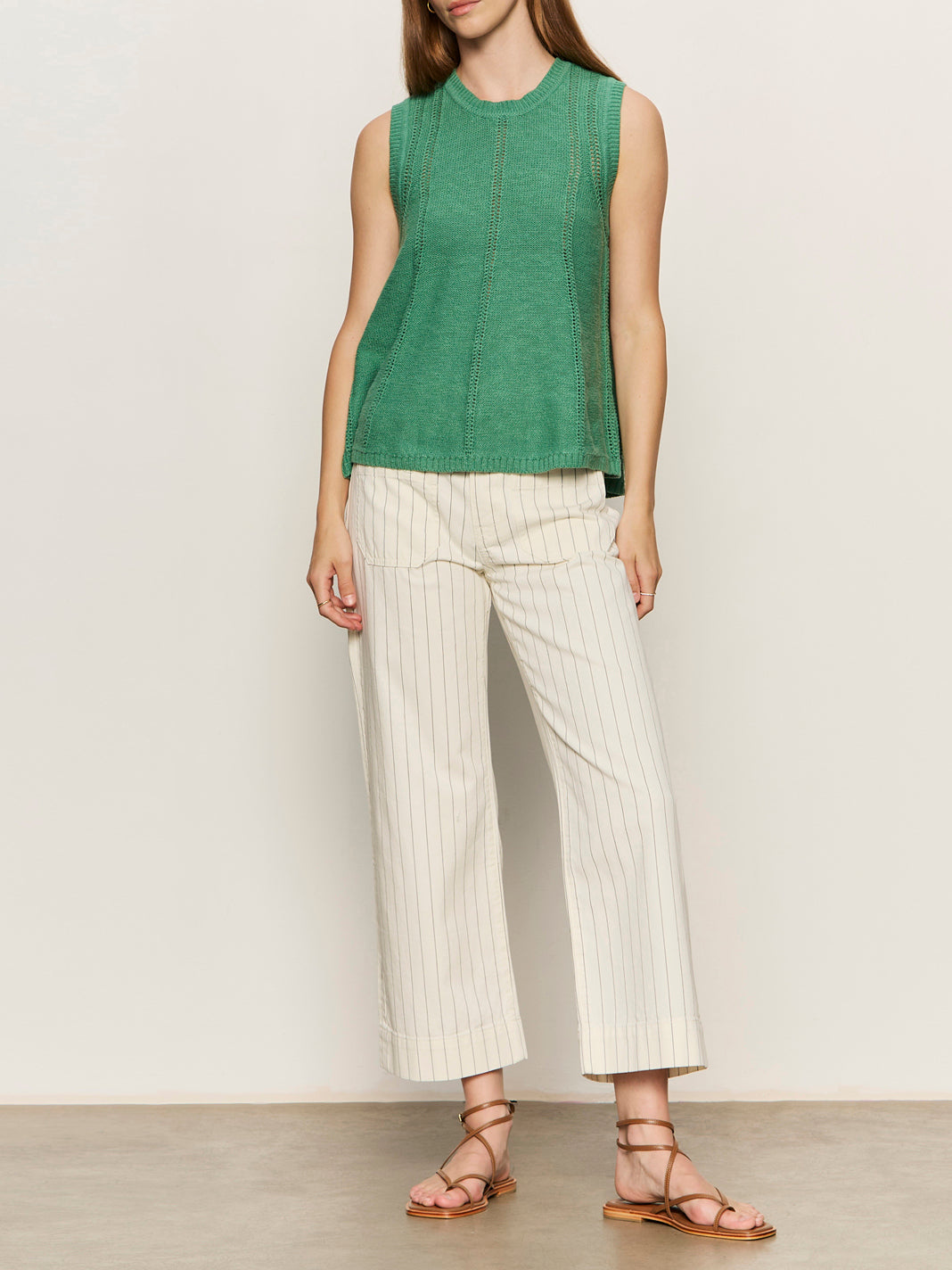 The Marine Jean Bleached White Pinstripe Petite Sizing - Sanctuary Clothing