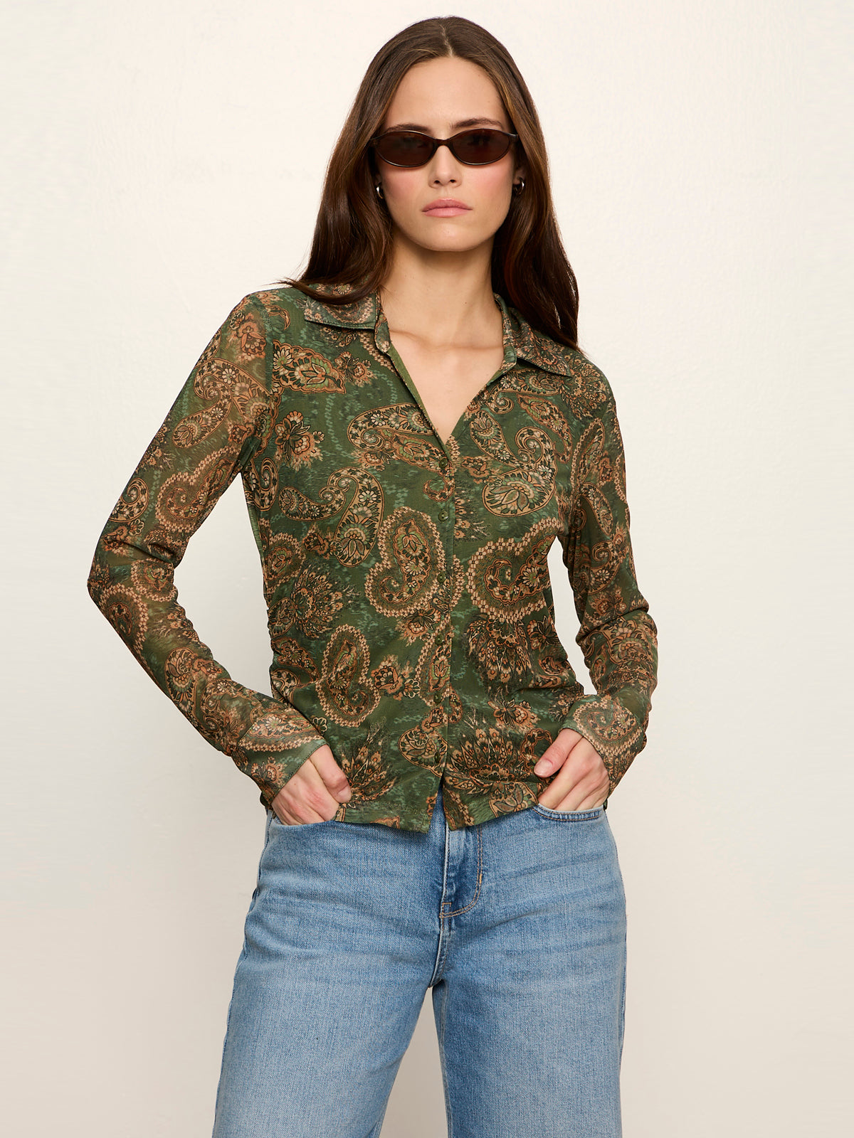Juno Button Front Top Decoratif - Sanctuary Clothing