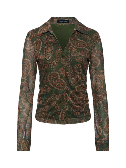 Juno Button Front Top Decoratif - Sanctuary Clothing
