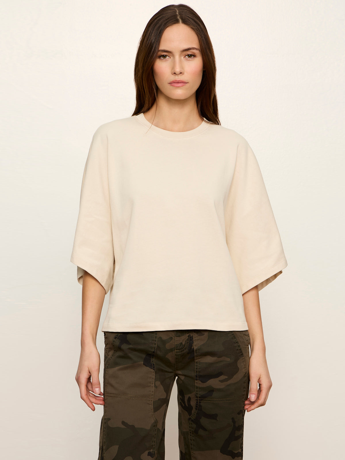 Haven Cape Sleeve Tee Bone - Sanctuary Clothing